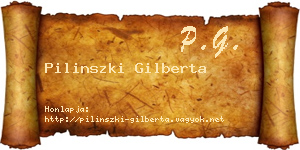 Pilinszki Gilberta névjegykártya